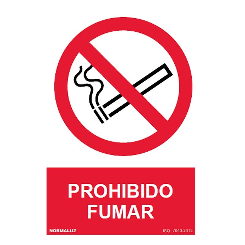 Señal Prohibido Fumar Fotoluminescente