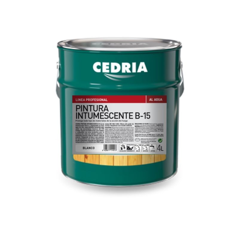 Pintura intumescente para madera