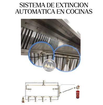 sistema de extincion automatica en cocinas