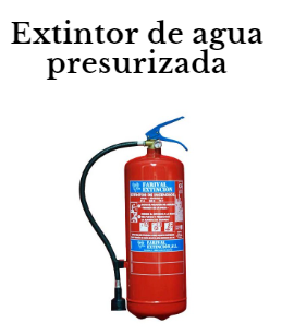 extintor de agua pulverizada